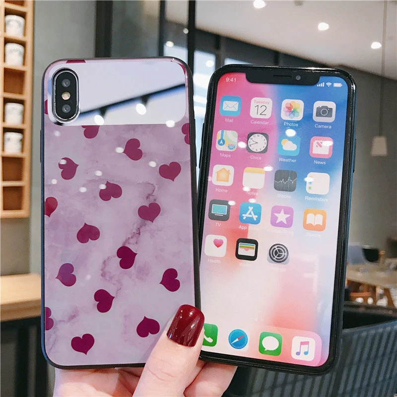 Мраморный чехол для iphone XS MAX 7 8 роскошный косметический зеркальный из ТПУ 6 6S Plus X XR
