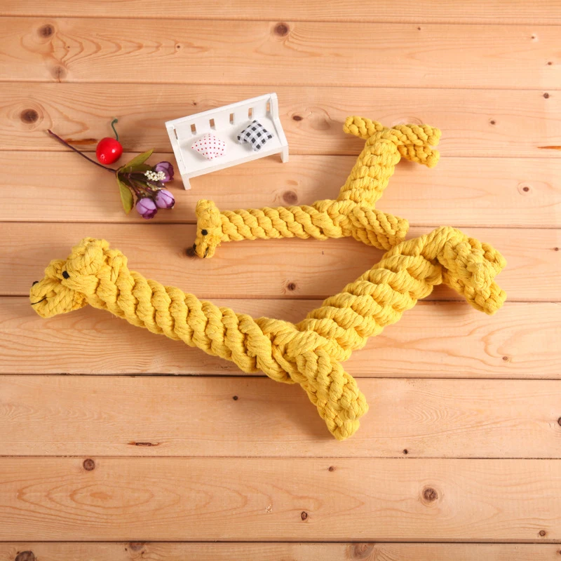 1 шт. хлопковые игрушечные собаки на веревке устойчивые к укусам чистящие зубы