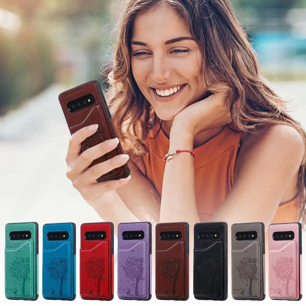 3D тиснение кожаный флип чехол для телефона samsung A50 S10 S9 S8 плюс S10E Примечание 10 9 8