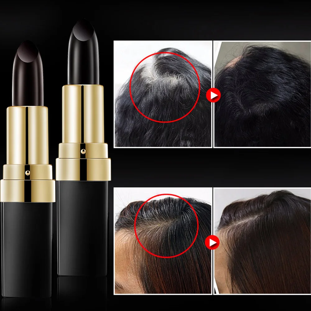 

One-Time Hair dye Instant Gray Root Coverage Hair Color Modify Cream Stick Temporary Cover Up White Hair Colour Dye 3.8g