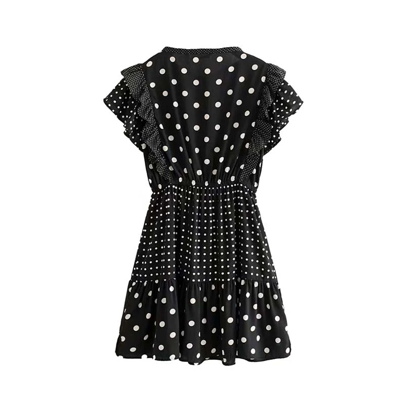 Летнее платье 2019 сексуальное богемное платья в белый горошек для девочек принт