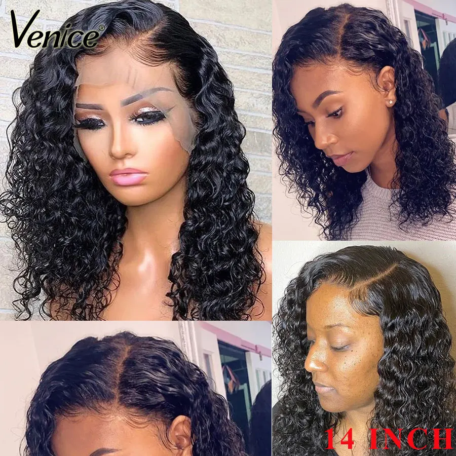 Волосы Venice Hair 13x6 парики из человеческих волос на сетке спереди для черных женщин