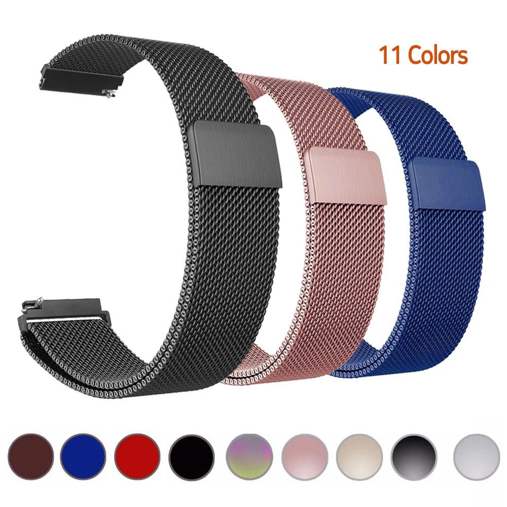 Ремешок для часов Milanese Samsung Galaxy 46 мм Amazfit Pace Bip Xiaomi Huami 20 22 23 18 мм|Ремешки часов| |