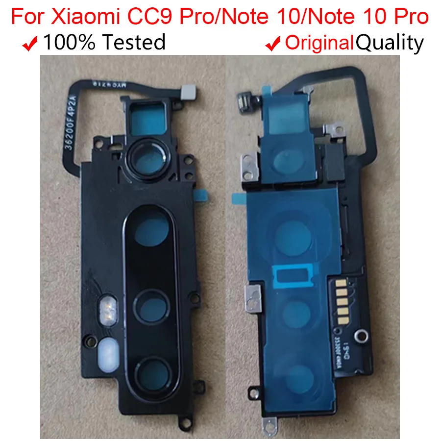 

Оригинальная новая рамка для Xiaomi Mi Note 10 Pro + объектив для камеры Xiaomi Mi Note 10 CC9 Pro Рамка для объектива + объектив + камера