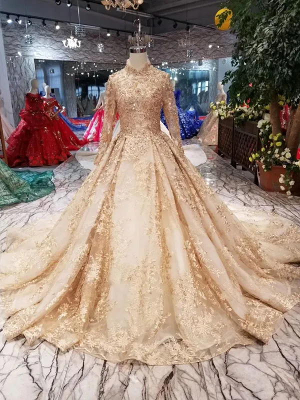 style 3 muslim LS41106 роскошное вечернее платье с вуалью с вырезом «лодочка средней длины бальное платье с рукавами Золотой кружевное платье в деловом стиле Вечеринка robe de soir e - Цвет: style 3 muslim
