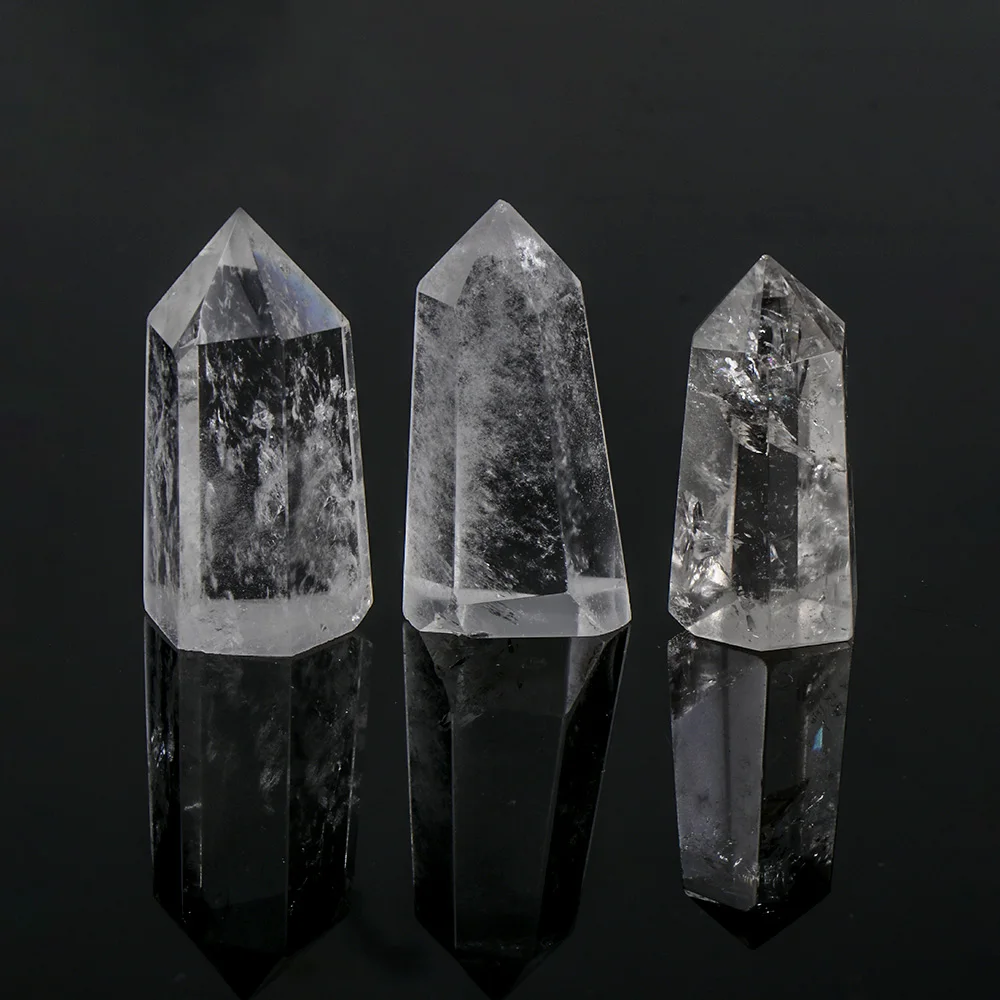 Модная Натуральная прозрачная кварцевая колонна кристаллическая палочка