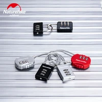 naturehike mini padlock with password required gym backpack small box zipper rope lock nh20sj001