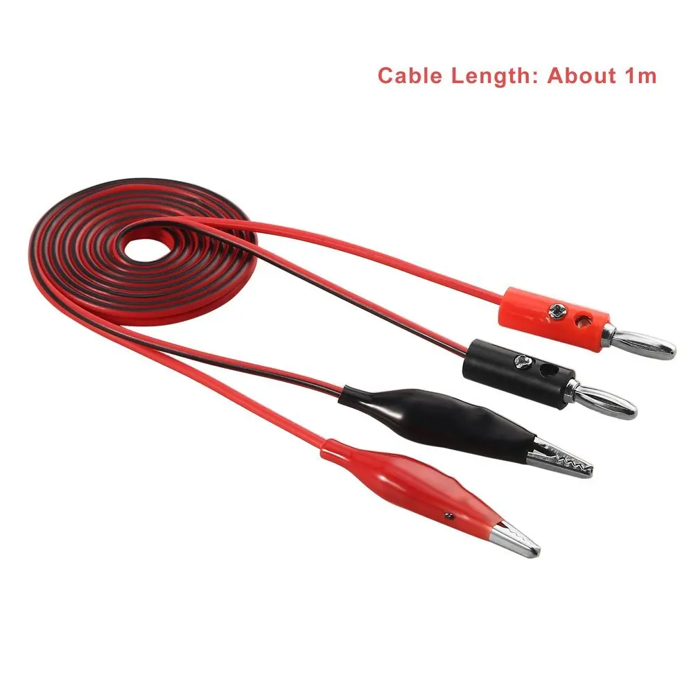 

1m Alligator Probe Electrical Test Leads Clip Pin Banana Plug Cable For Digital Multimeter Wire Pen Cable Testing Tool
