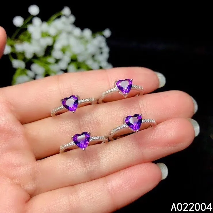 

KJJEAXCMY Exquisite fine jewelry 925 sterling silver gem Amethyst gemstone new woman girl lady Female ring beautiful hot selling