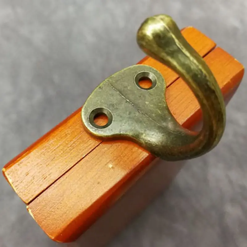

5Pcs New Antique Thick Brass Coat Clothes Hook Wall Door Bathroom Hanger Hat Bag Robe Alloy Hooks LYY9148