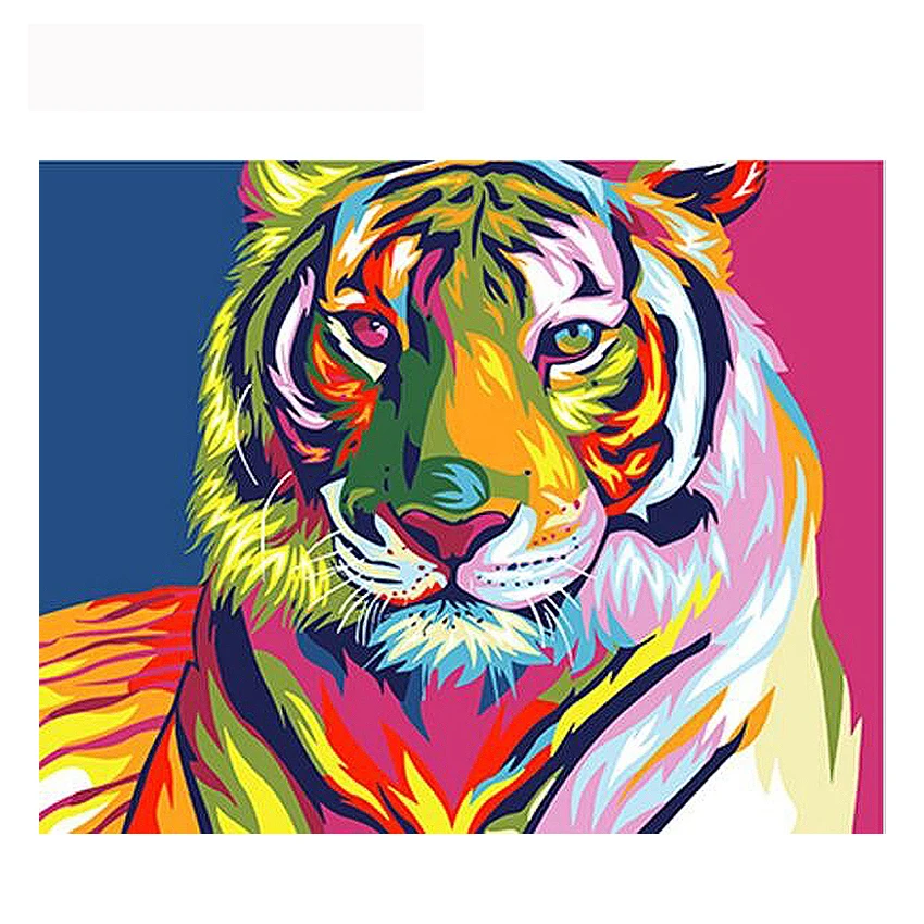 

Картина для рисования тигра на холсте, 16 х20 дюймов, живопись маслом по номерам