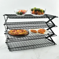 4 tier stackable cooling rack for cookiecakebreadpie etc non stick metal baking cooling rack wire racks baking tools