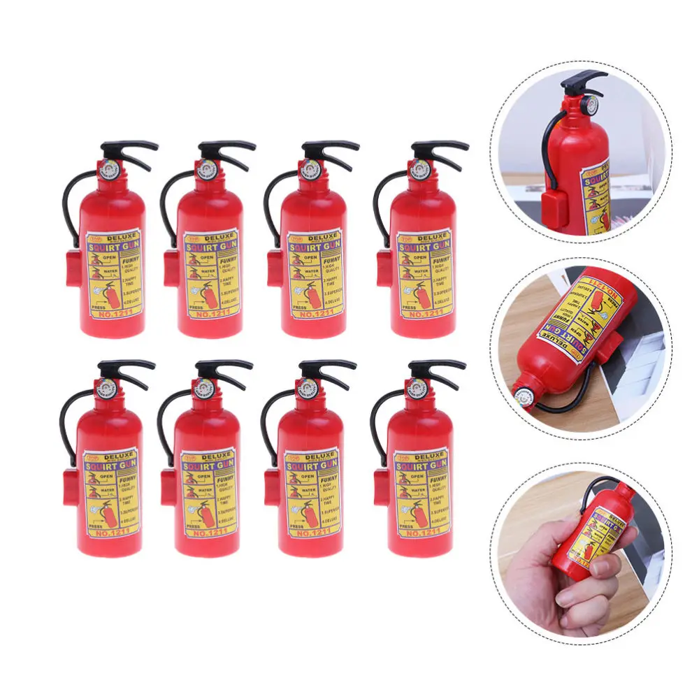 

8 Pcs Fire Extinguisher Squirt Water Guns Outdoor Summer Toys Fireman