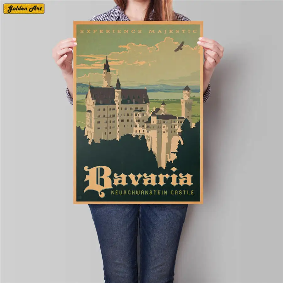 Баварийское здание плакат настенная художественная наклейка винтажная
