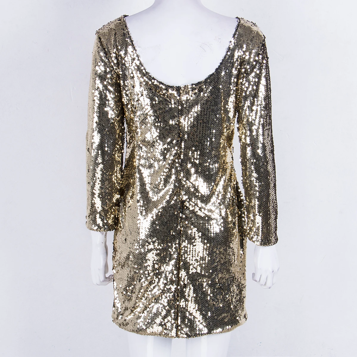 Женское вечернее платье с золотыми блестками Клубное короткое размеры S-XL 2019 |