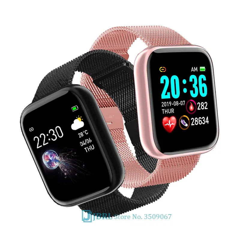 

Smartwatch mens 2021 Fashion Color screen Fitness Tracker Silicone Smart Watch ladies Watches men Smart Bracelet For Android IOS