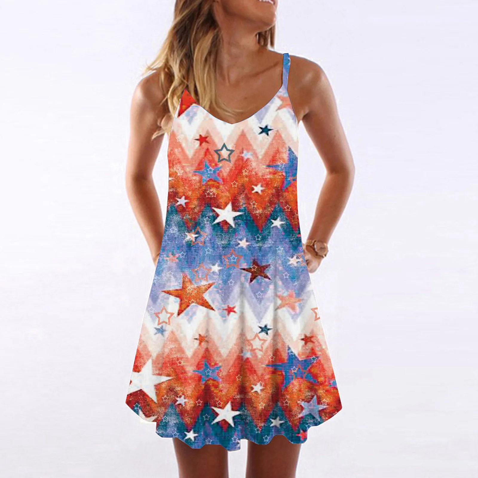 

Striped Print Womens Dress Sleeveless Dress V Neck A-line Maxi Mini Sundress Vestido De Mulher Ropa Mujer Платья Для Женщин