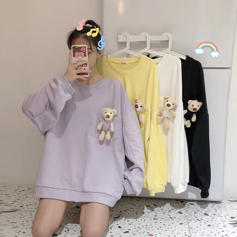 Зимние толстовки с круглым вырезом и длинным рукавом для женщин 2020 Новинка Осень