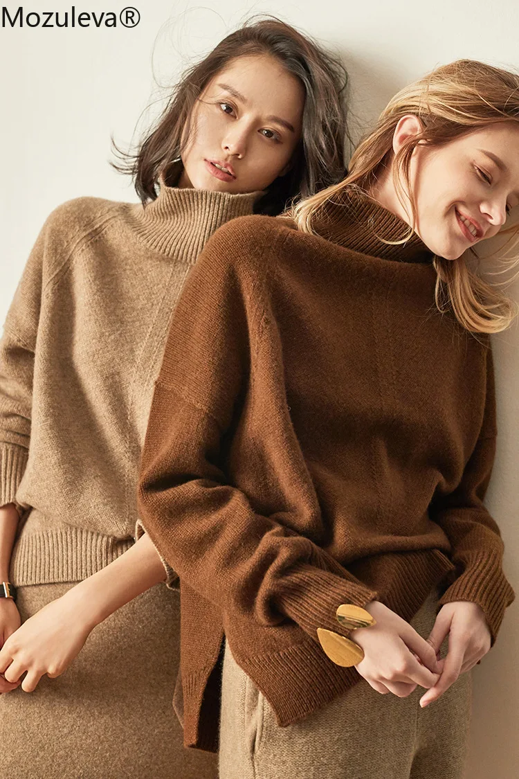 Женский кашемировый свитер с заниженной талией на осень-зиму | Женская одежда