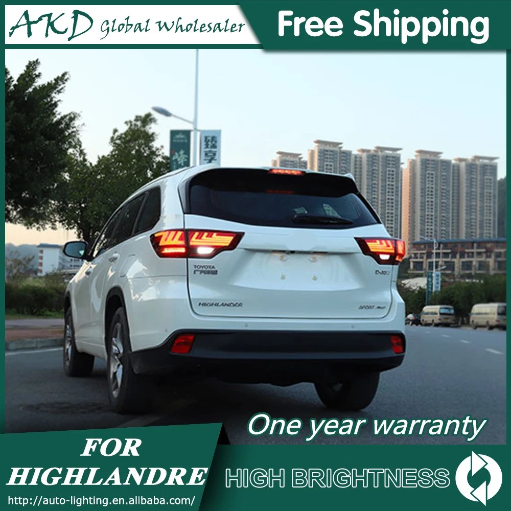 Задний фонарь для автомобиля Toyota Highlander- светодиодная сигнальная лампа Противотуманные фары DRL дневные ходовые огни тюнинг автомобильные аксессуары
