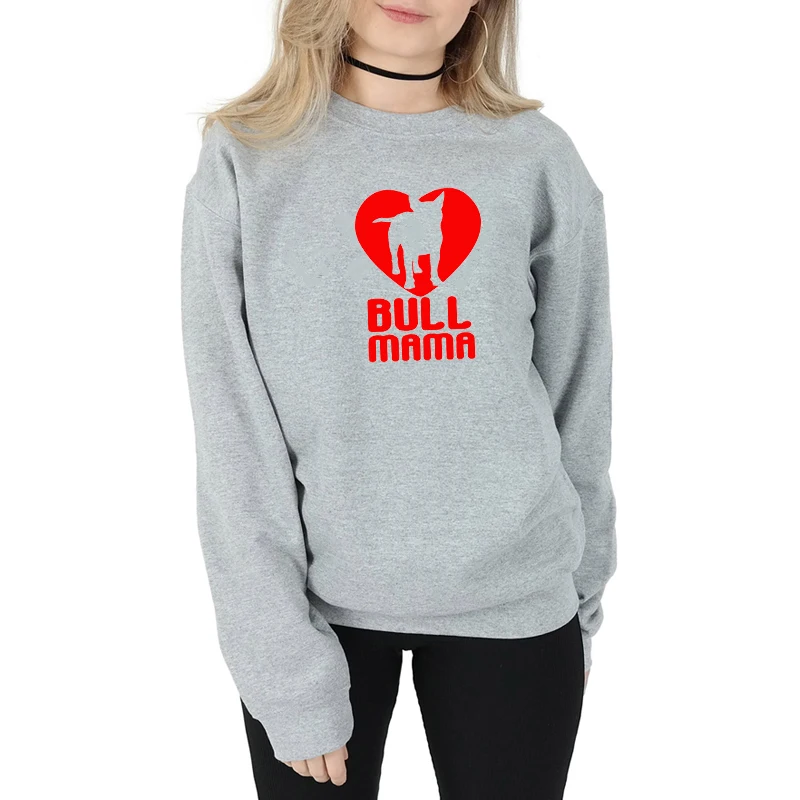 Свитшоты Бультерьера Bull Mama Plus бархатные толстовки Mujer Harajuku Толстовка Свободные женские повседневные спортивные толстовки с капюшоном S-3XL