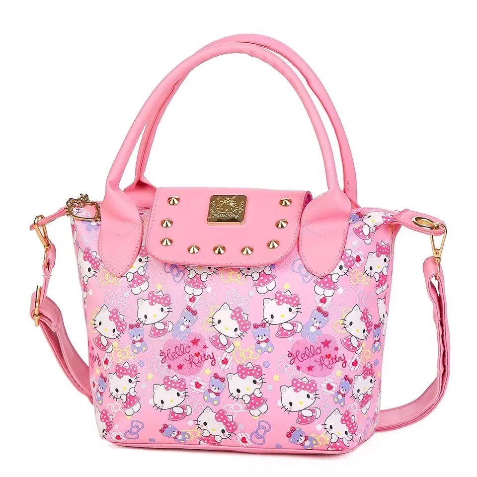 Sanrio сумка через плечо с рисунком Hello Kitty милая женская модная из искусственной