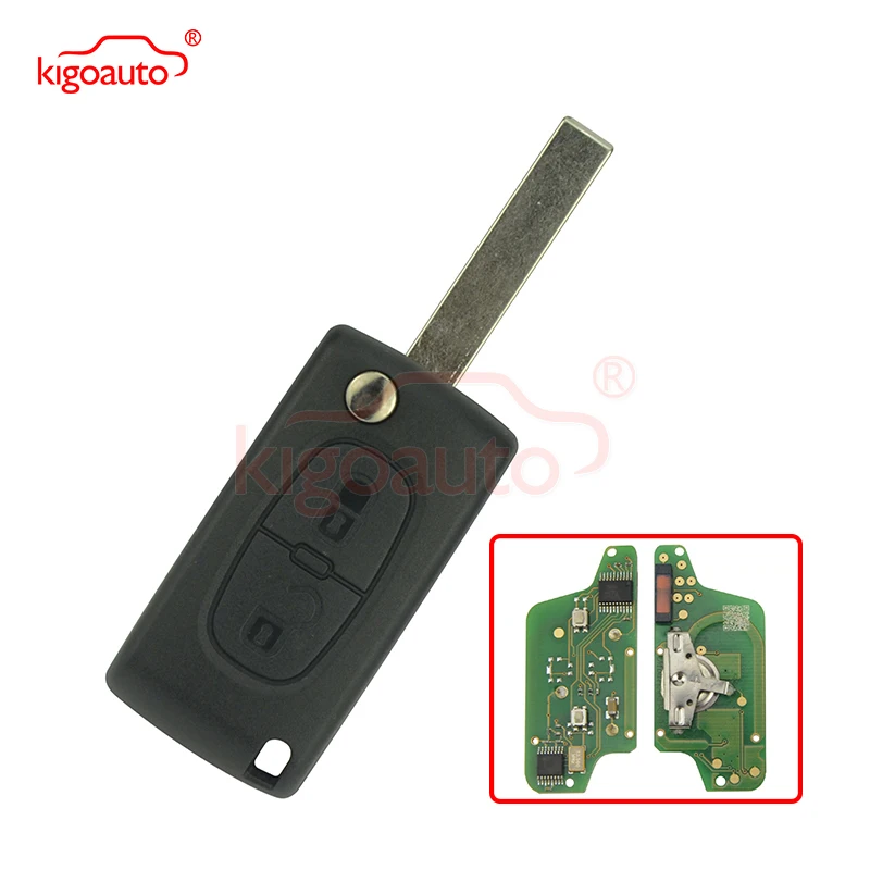 CE0523 флип дистанционный ключ 2 кнопки HU83 434 МГц pcf7941 чип для peugeot 207 307 407 807 kigoauto