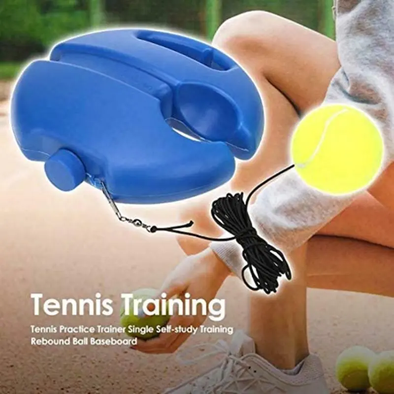 

Heavy Duty Tennis Training Aids Base with Elastic Rope Ball Practice Self-Duty