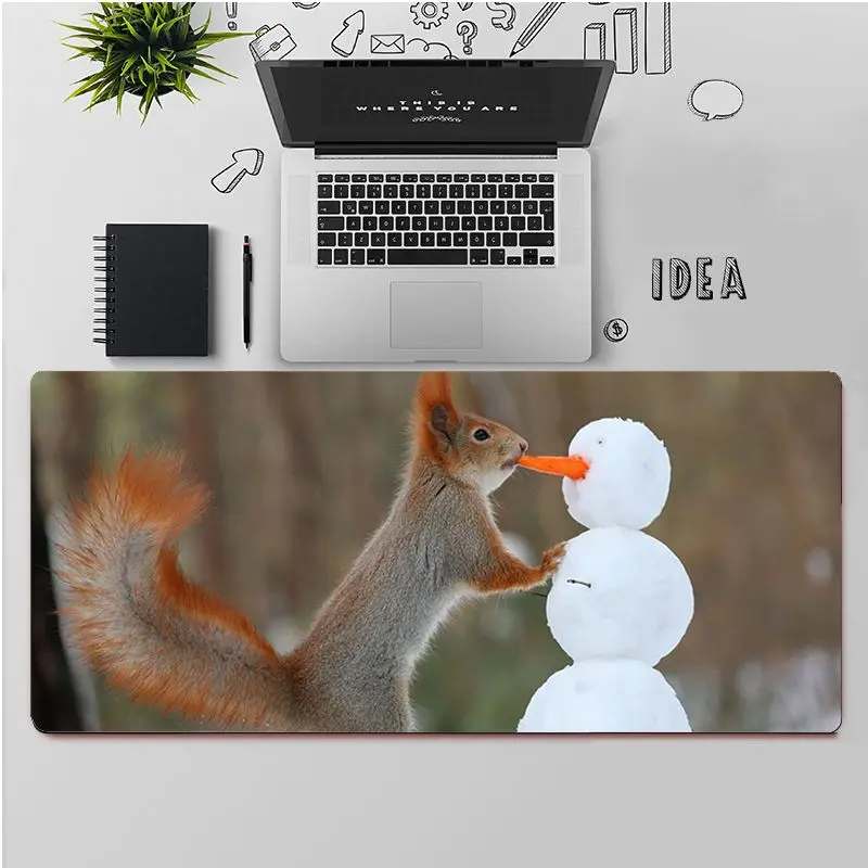 

FHNBLJ animal squirrel in wild snow Gamer Speed Mice Retail Small Rubber Mousepad Free Shipping Large Mouse Pad Keyboards Mat