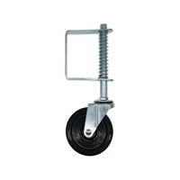 4 rubber gate wheel spring loaded swivel caster heavy duty 220lbs load capacity tools