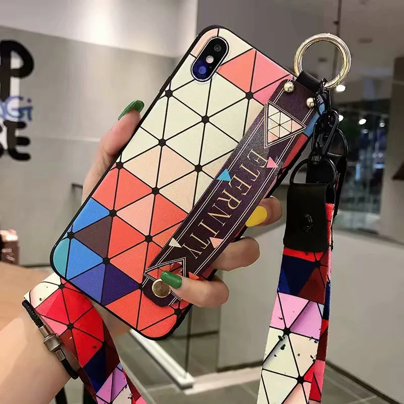 Чехол для телефона с геометрическим рисунком iPhone 7 X XS MAX XR 6 6s 8 Plus мягкий ТПУ
