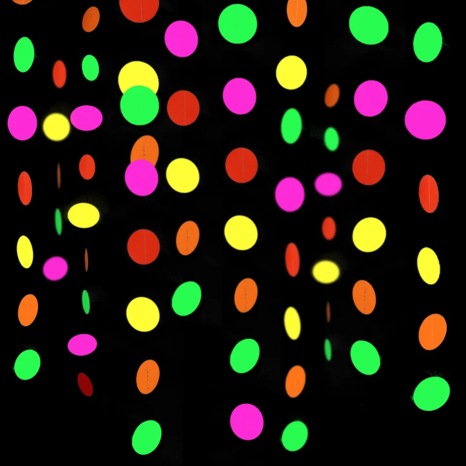 

Fluorescent Neon Paper Dot Star Garland String Chain Hanging Flags Birthday Banner Flag Blacklight Decor Carnival Party Supplies