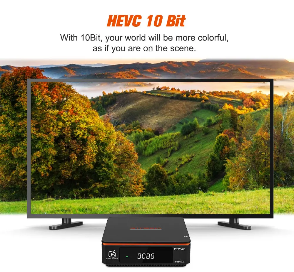 Спутниковый ресивер GTmedia V9 Prime DVB-S/S2/S2X с встроенным WiFi 1080P поддержка ccam. Улучшенная версия V8 Nova / V9 Super.