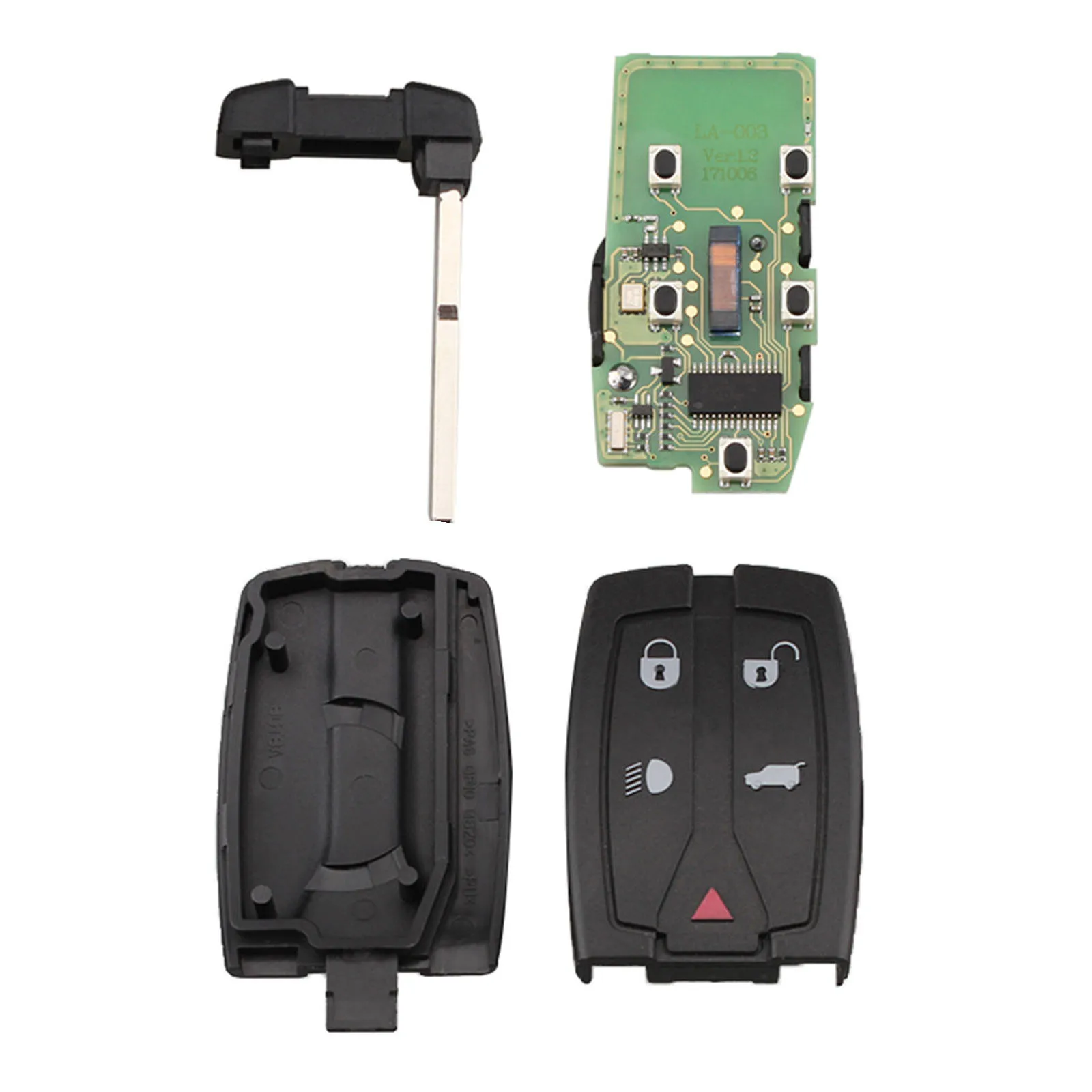 

Yetaha 2pcs 5 Buttons Keyless Entry Car Remote Key 433Mhz For Land Rover LR2 2008 2009 2010 2011 2012 NT8-TX9 With Chip