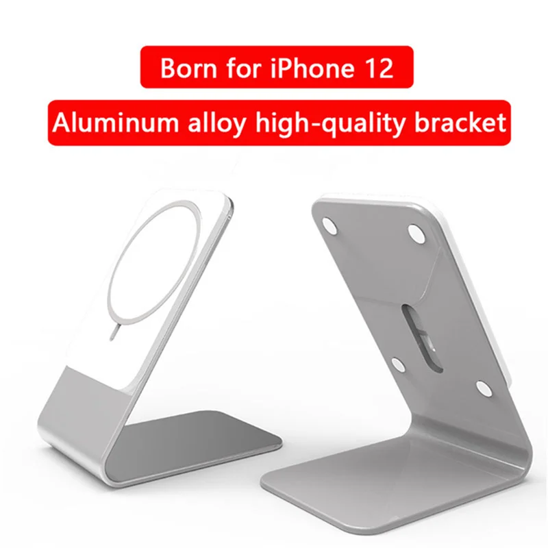 magnetic phone holder 15w wireless charger aluminum desktop stand compatible with apple wireless charging for iphone 12 pro max free global shipping
