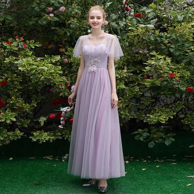 Purple Yarn Skirt Fashion Bridesmaid Gown Qi Pao Women Chinese Evening Dress Cheongsam Modern Oriental Style Party Dresses Qipao |