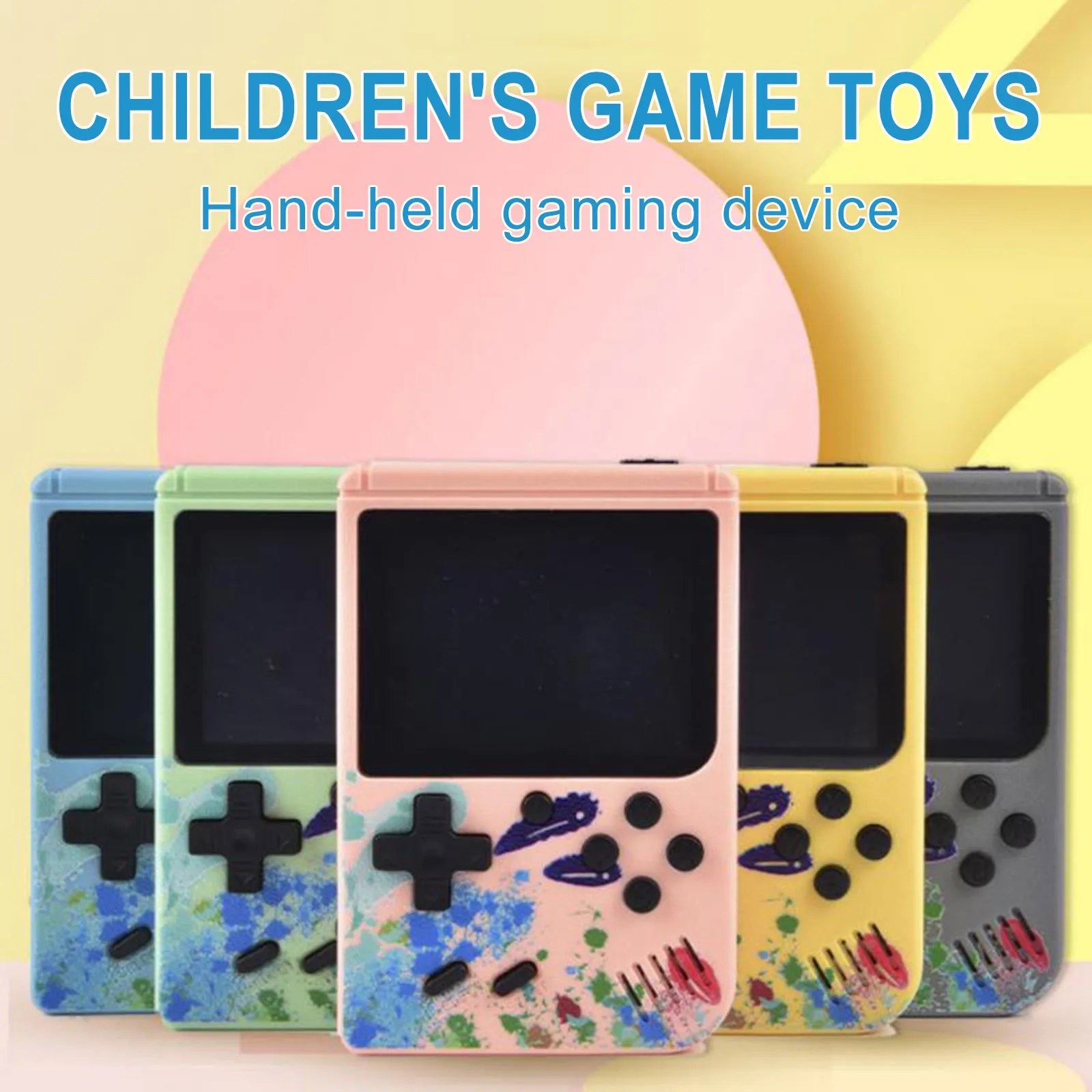 

Portable Retro Video Game Console Handheld Game 2 Players Gamepad 400 in 1 Games Video Handheld Game Player for Christmas