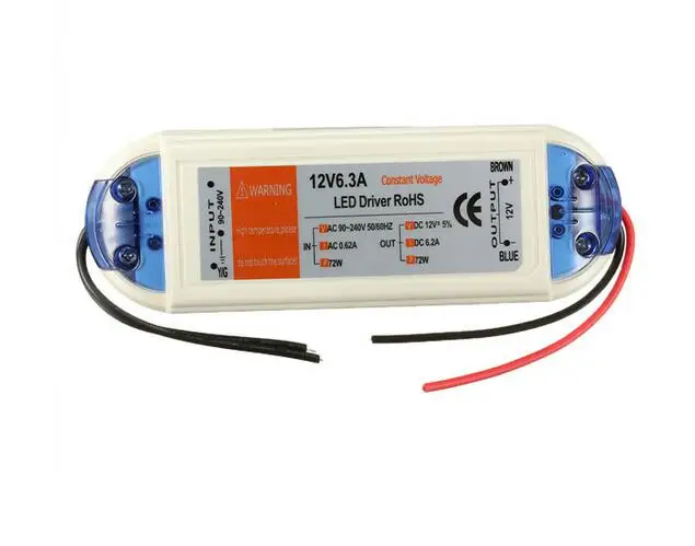 

High Quality 12V 6.3A 72W 100V-240V Lighting for Transformers Safy Driver for LED Strip Power Supply LED Driver New Arrival