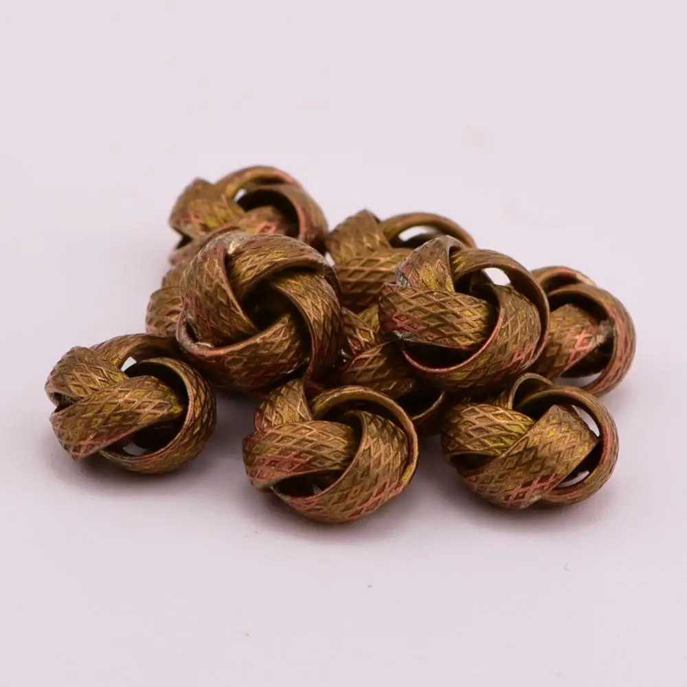 5 шт./лот zhu ru медь 9 мм витая веревка обмотка три петли круг завязанные бусины