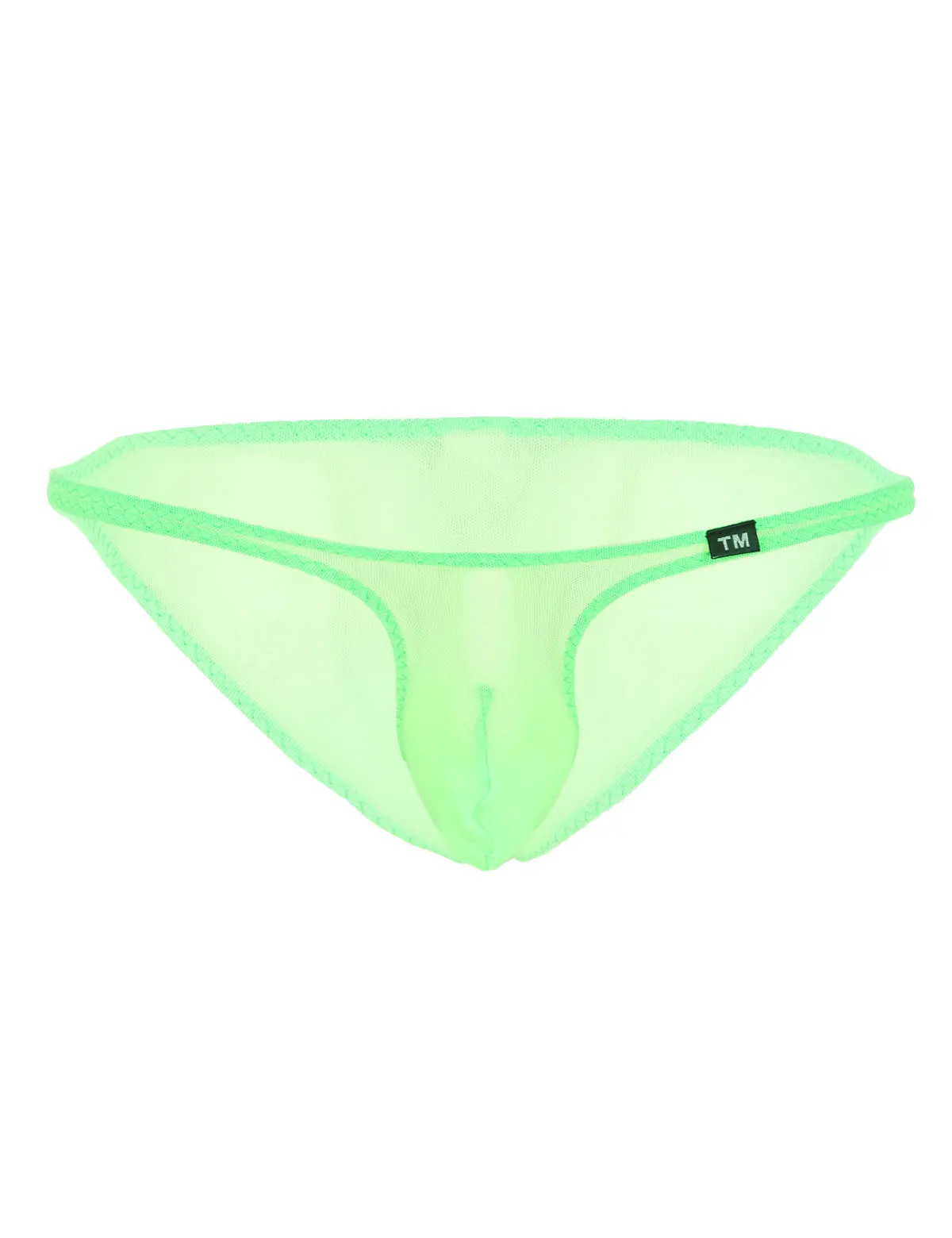 Neon Green Мужские сетчатые прозрачные тонкое нижнее белье с низкой талией, с эластичной резинкой на талии, трусики-танга, нижнее белье, сексуальные трусы - Цвет: Neon Green