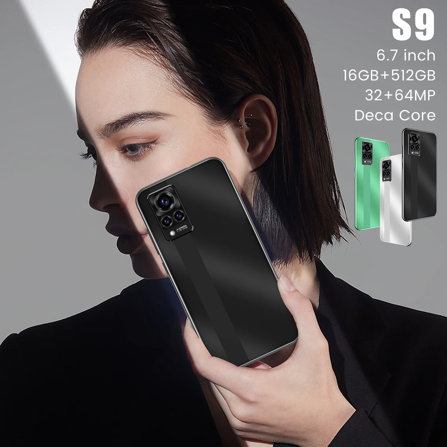 

6.7" Full Screen S9 6000mAh 5G 16GB 512GB 32MP+64MP MTK6889+ 10 Core Face ID 2021 Newest Global Version Mobile Phone Smartphone