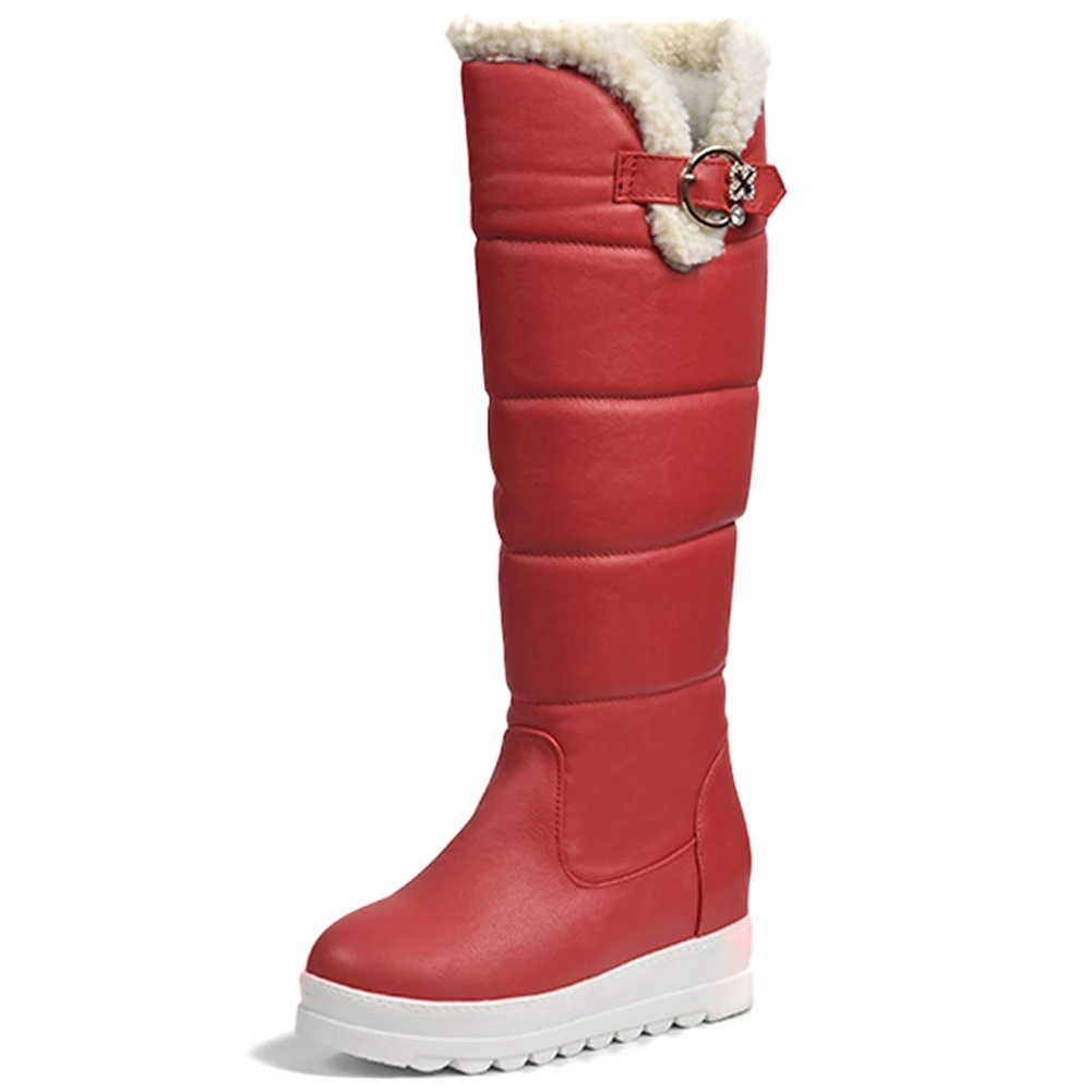 

Шикарные зимние женские сапоги для отдыха riason ini, большие размеры 44, сохраняющие тепло меховые водонепроницаемые сапоги на нескользящей под...