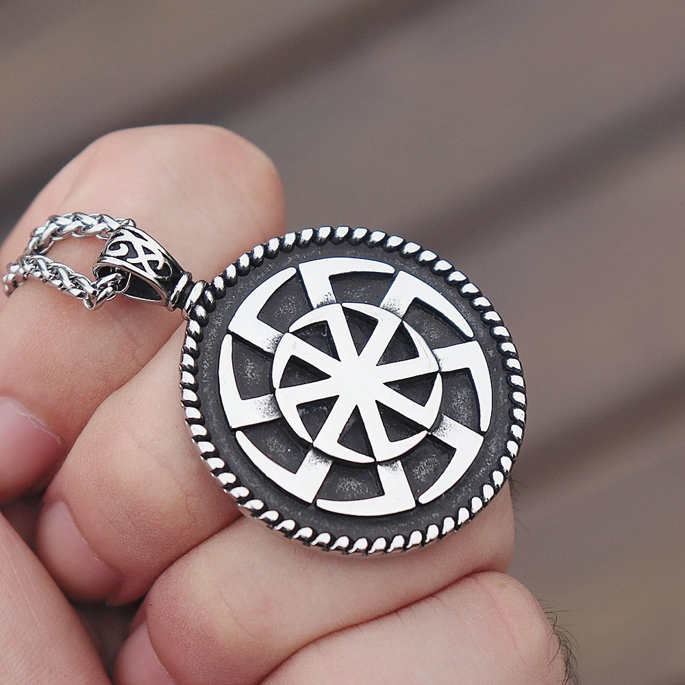 Славянский Коловрат солнце 316L кулон из нержавеющей стали уникальный викингов