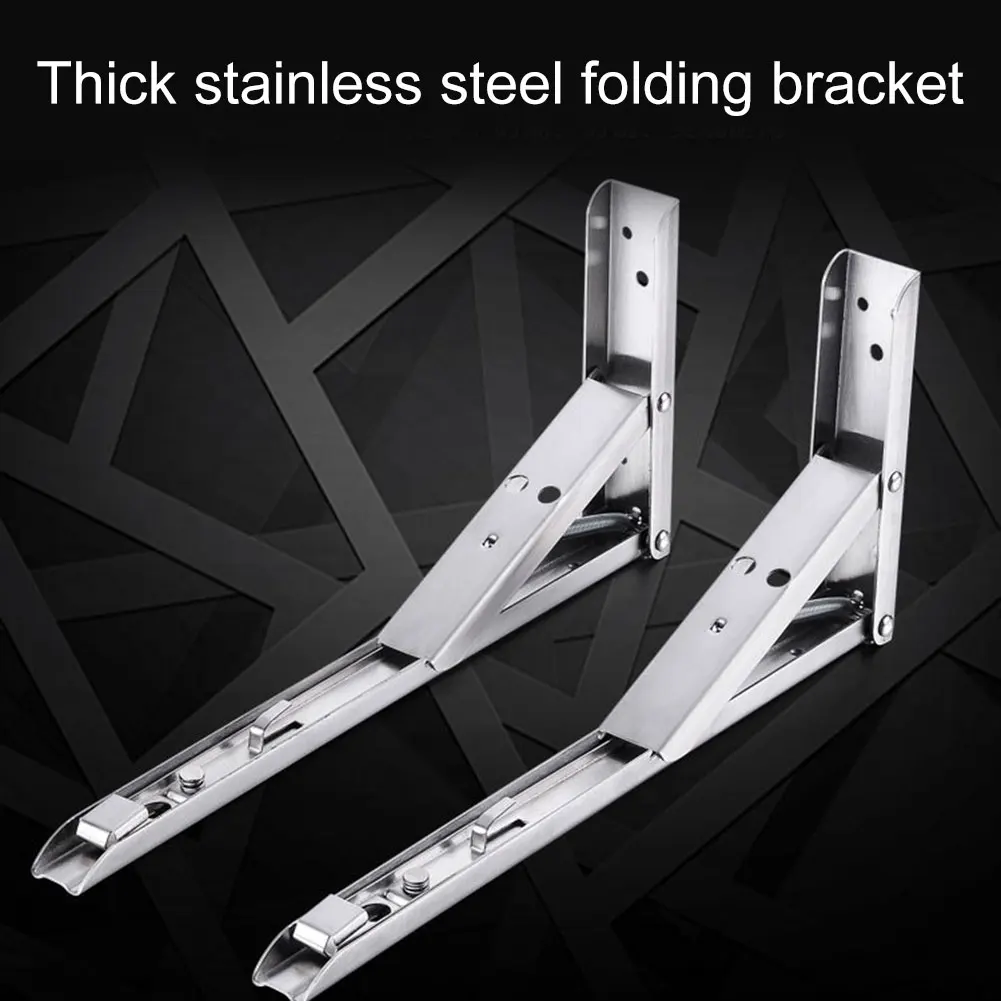 1 пара складной стол из нержавеющей стали кронштейн полка скамья сверхмощный 75 кг