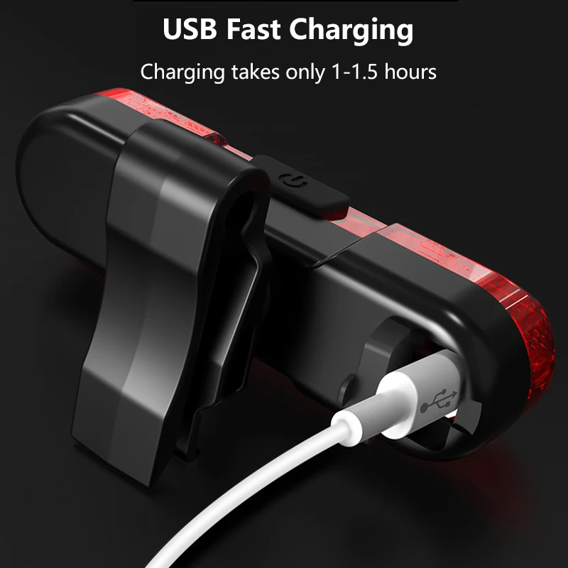Задний фонарь для велосипеда с зарядкой от USB водонепроницаемый светодиодный