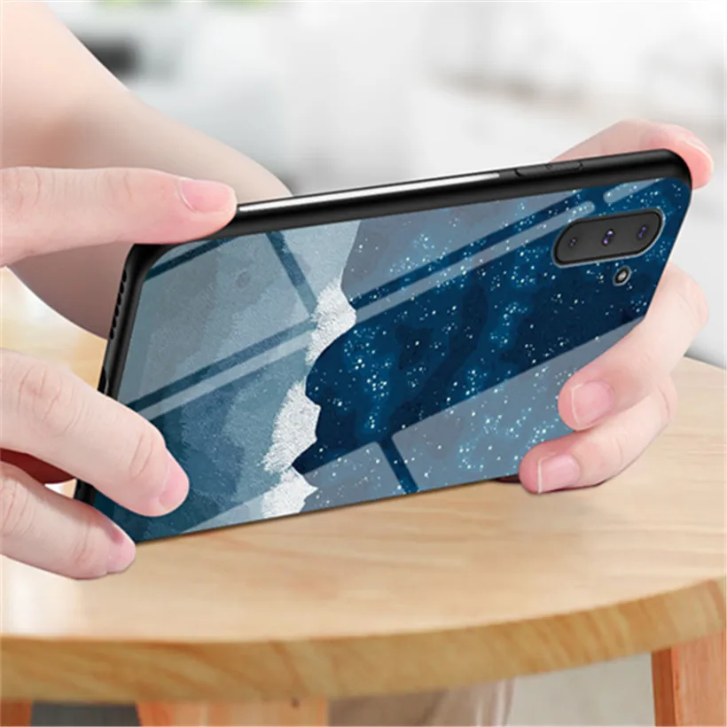 Tempered Glass Case For Honor Play Huawei 4T Pro 3 X10 V30 V20 V10 20i 10i Luxury Starry Sky Cover | Мобильные телефоны и