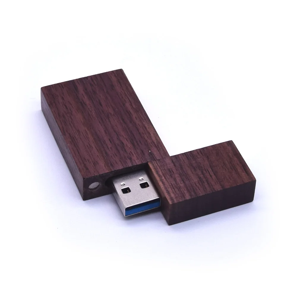 Walnut USB 3.0 Деревянная USB флеш-накопитель с реальным объемом, Пользовательский логотип, ручка-накопитель с деревянной коробкой, 32 ГБ, 64 ГБ, 128 ГБ, USB 3,0, флешки, память USB - Цвет: Walnut USB 3.0
