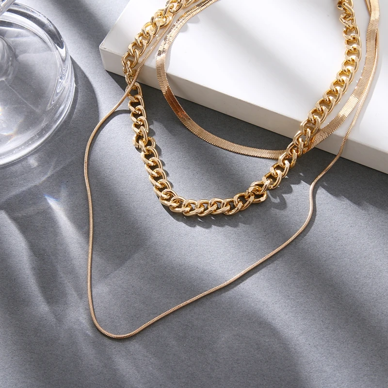 

FAMSHIN Fashion Multi-layered Snake Chain Necklace For Women Vintage Gold Coin Pearl Choker Sweater Necklace Party Jewelry Gifts
