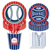 baseball theme happy birthday dinner plates party decorations baby shower baseball disposable tableware sets kids party favors
