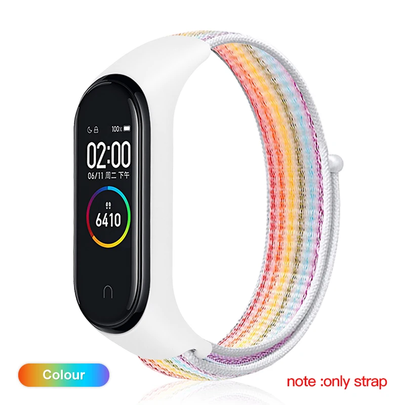 IONCT нейлоновый браслет для mi Группа 4 спортивного стиля с correa pulsera ремень для Xiaomi mi band 3 ремешок mi Группа 4 Global Smart аксессуары - Цвет: Многоцветный